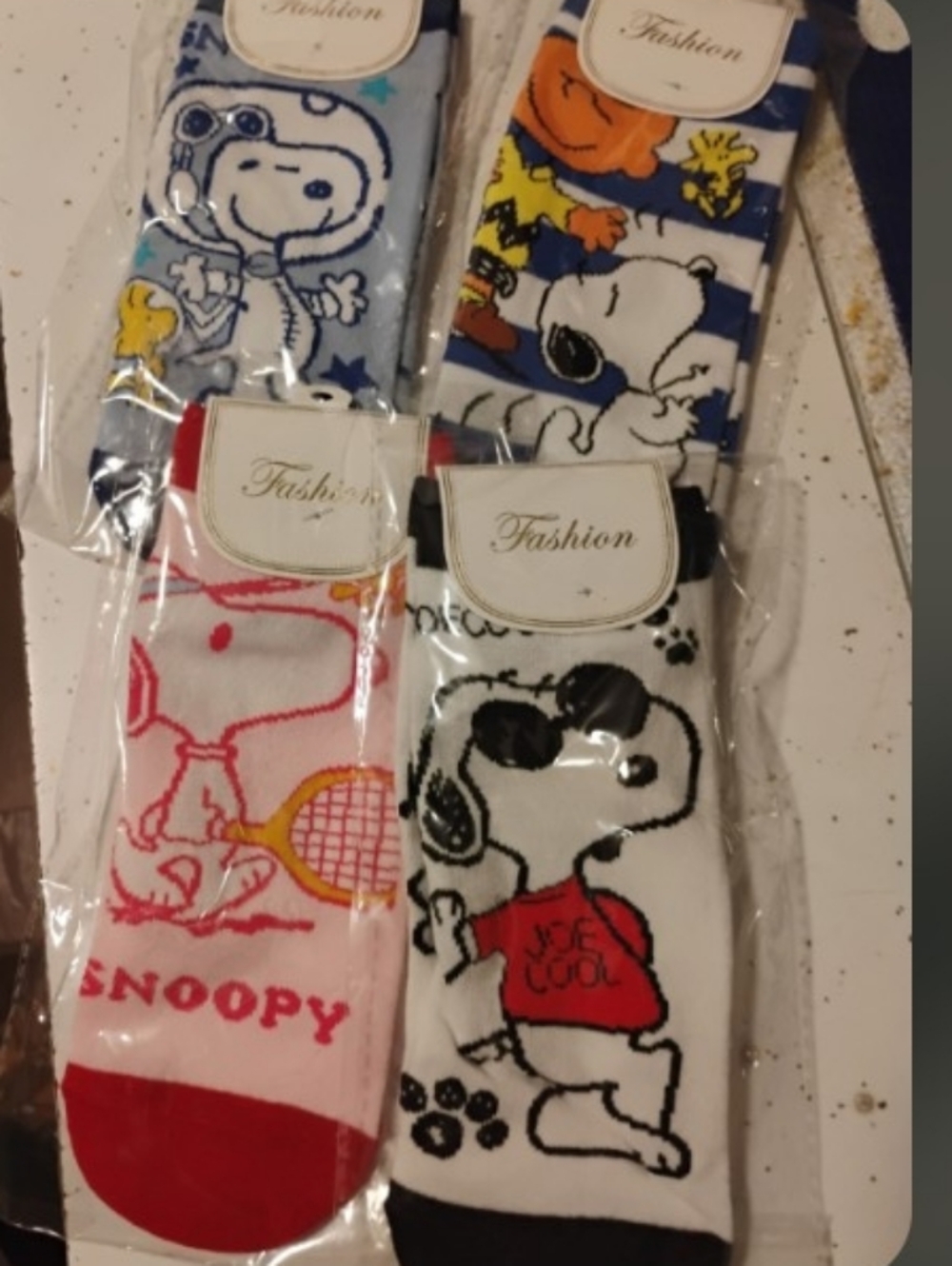 4PC Snoopy- Crew Socks - 0S